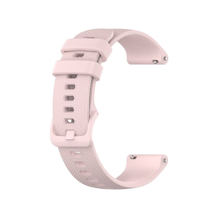 For Samsung Galaxy Watch 6 44mm 20mm Checkered Silicone Watch Band(Pink) - Watch Bands by buy2fix | Online Shopping UK | buy2fix