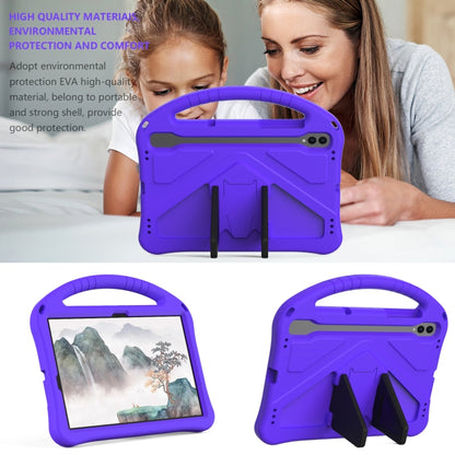 For Samsung Galaxy Tab S8 EVA Shockproof Tablet Case with Holder(Purple) - Galaxy Tab S8 Cases by buy2fix | Online Shopping UK | buy2fix