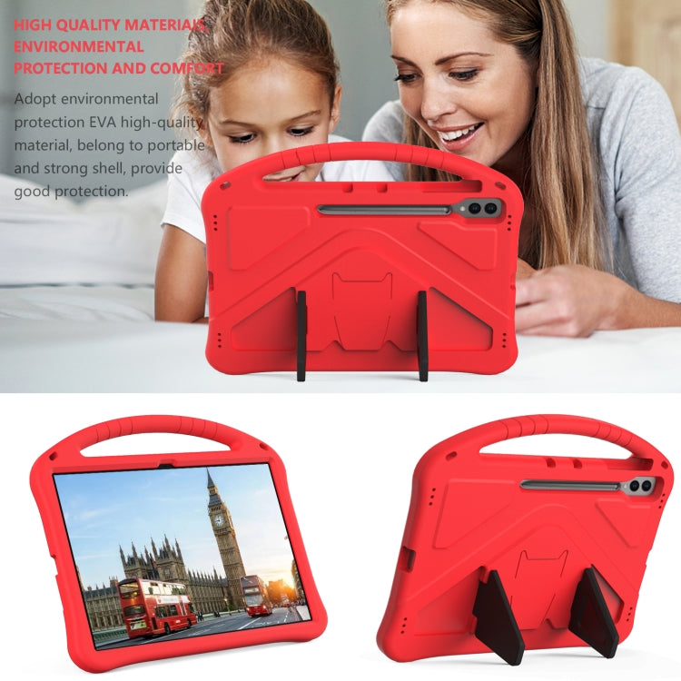 For Samsung Galaxy Tab S8 Ultra EVA Shockproof Tablet Case with Holder(Red) - Galaxy Tab S8 Ultra Cases by buy2fix | Online Shopping UK | buy2fix