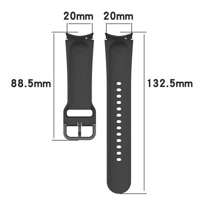 For Samsung Galaxy Watch5 44mm JUNSUNMAY Silicone Adjustable Strap + Full Coverage PMMA Screen Protector Kit(Grey) - Watch Bands by JUNSUNMAY | Online Shopping UK | buy2fix