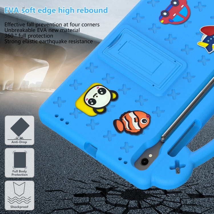 For Samsung Galaxy Tab S9 X710/X716B Handle Kickstand Children EVA Shockproof Tablet Case(Sky Blue) - Galaxy Tab S9 Cases by buy2fix | Online Shopping UK | buy2fix