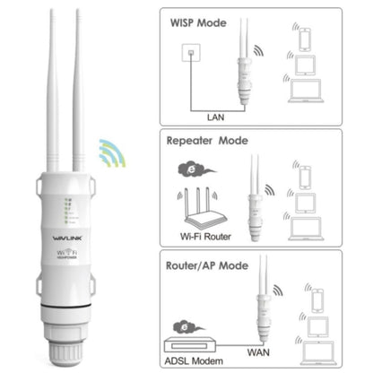 WAVLINK WN570HA1 Weatherproof 2.4+5GHz 600Mbps Outdoor WiFi Range Router Extender, Plug:US Plug - Wireless Routers by WAVLINK | Online Shopping UK | buy2fix