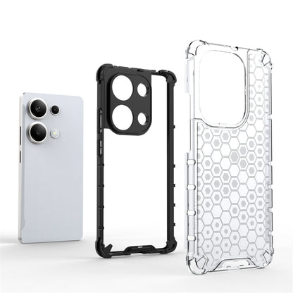 For Redmi Note 13 Pro 4G Shockproof Honeycomb Phone Case(Black) - Note 13 Pro Cases by buy2fix | Online Shopping UK | buy2fix