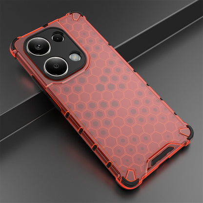 For Redmi Note 13 Pro 4G Shockproof Honeycomb Phone Case(Red) - Note 13 Pro Cases by buy2fix | Online Shopping UK | buy2fix