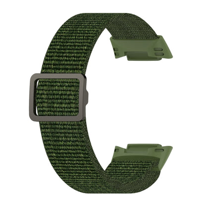For Fitbit Charge 6 Elastic Nylon Braid Watch Band(Army Green) - Watch Bands by buy2fix | Online Shopping UK | buy2fix