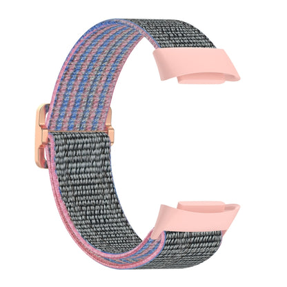 For Fitbit Charge 6 Elastic Nylon Braid Watch Band(Pink) - Watch Bands by buy2fix | Online Shopping UK | buy2fix