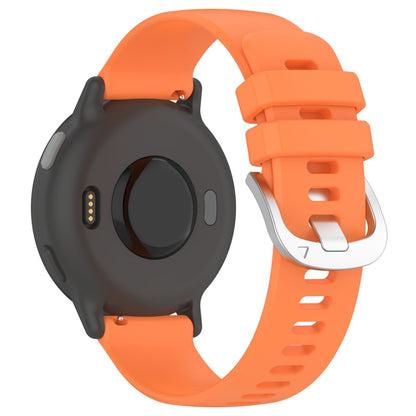 For Garmin Approach S40 Liquid Glossy Silver Buckle Silicone Watch Band(Orange) - Watch Bands by buy2fix | Online Shopping UK | buy2fix