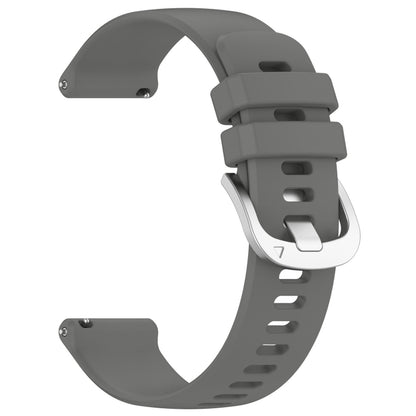 For Garmin Vivomove 3S Liquid Glossy Silver Buckle Silicone Watch Band(Gray) - Watch Bands by buy2fix | Online Shopping UK | buy2fix