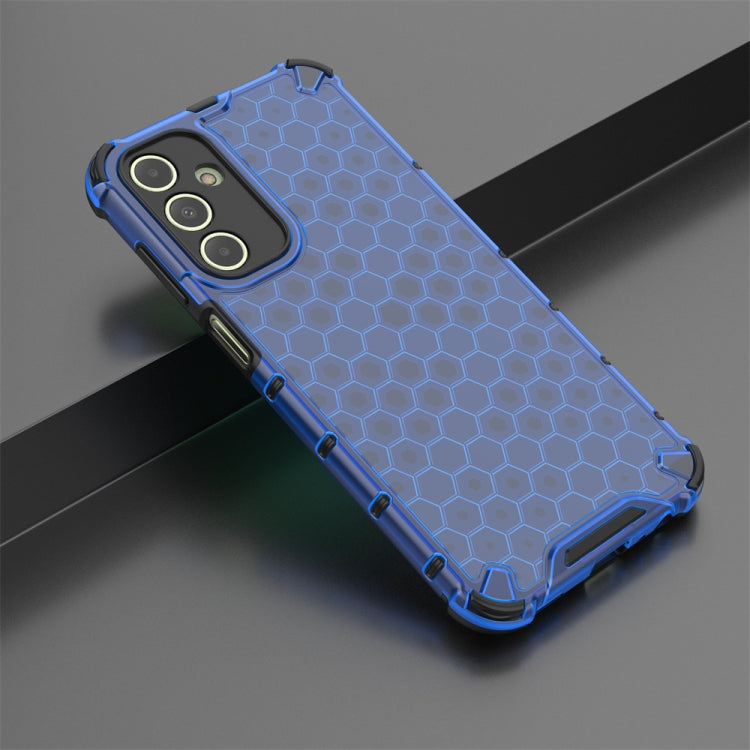 For Samsung Galaxy A15 Shockproof Honeycomb Phone Case(Blue) - Galaxy Phone Cases by buy2fix | Online Shopping UK | buy2fix