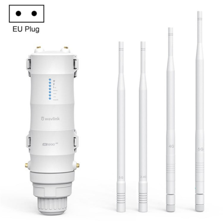 WAVLINK WN572HE4D AC1200 4G LTE WiFi Dual Band 4 Detachable Antennas Router, Plug:EU Plug - Wireless Routers by WAVLINK | Online Shopping UK | buy2fix