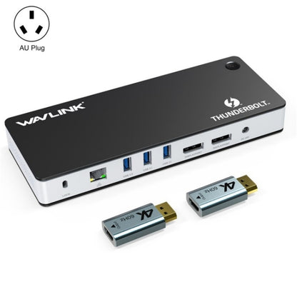 WAVLINK UTD21H 11 in 1 4K Dual DisplayPort Hub Converter Thunderbolt 3 Docking Station, Plug:AU Plug - USB HUB by WAVLINK | Online Shopping UK | buy2fix