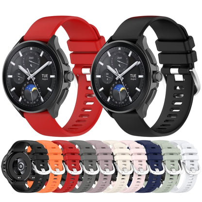 For Xiaomi Watch S3 Glossy Surface Silicone Watch Band(White) - Watch Bands by buy2fix | Online Shopping UK | buy2fix