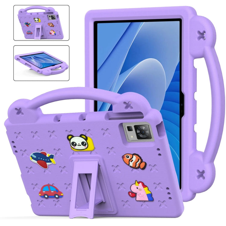 For DOOGEE T30 Pro 11 2023 Handle Kickstand Children EVA Shockproof Tablet Case(Light Purple) - Others by buy2fix | Online Shopping UK | buy2fix