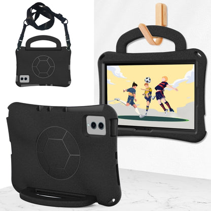 For Samsung Galaxy Tab S8 11 X700N 2022 Handle Football Shaped EVA Shockproof Tablet Case(Black) - Galaxy Tab S8 Cases by buy2fix | Online Shopping UK | buy2fix