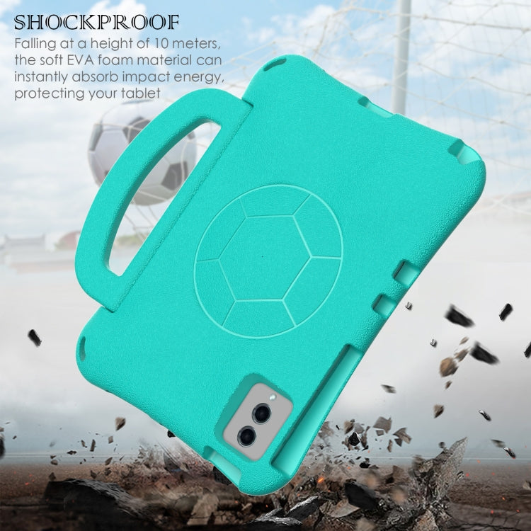 For Samsung Galaxy S9 11 X710 2023 Handle Football Shaped EVA Shockproof Tablet Case(Mint  Green) - Galaxy Tab S9 Cases by buy2fix | Online Shopping UK | buy2fix