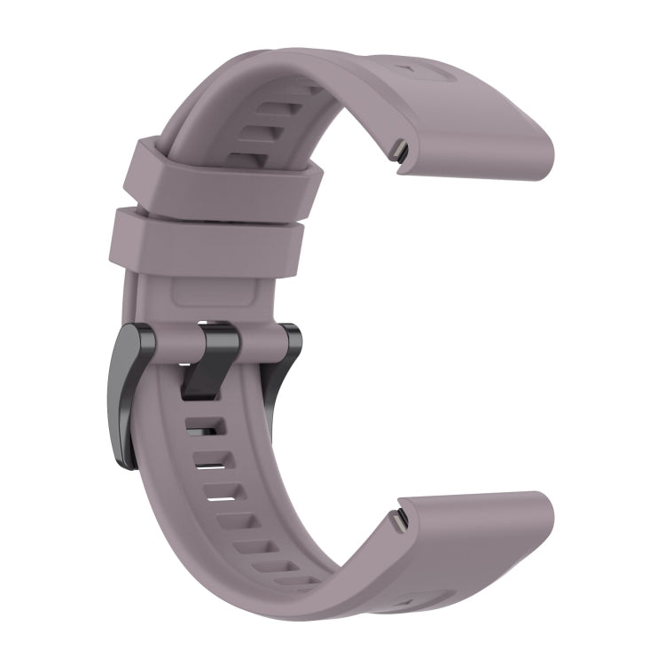 For Garmin Instinct 2 / Instinct Solid Color Black Buckle Silicone Quick Release Watch Band(Purple) - Watch Bands by buy2fix | Online Shopping UK | buy2fix
