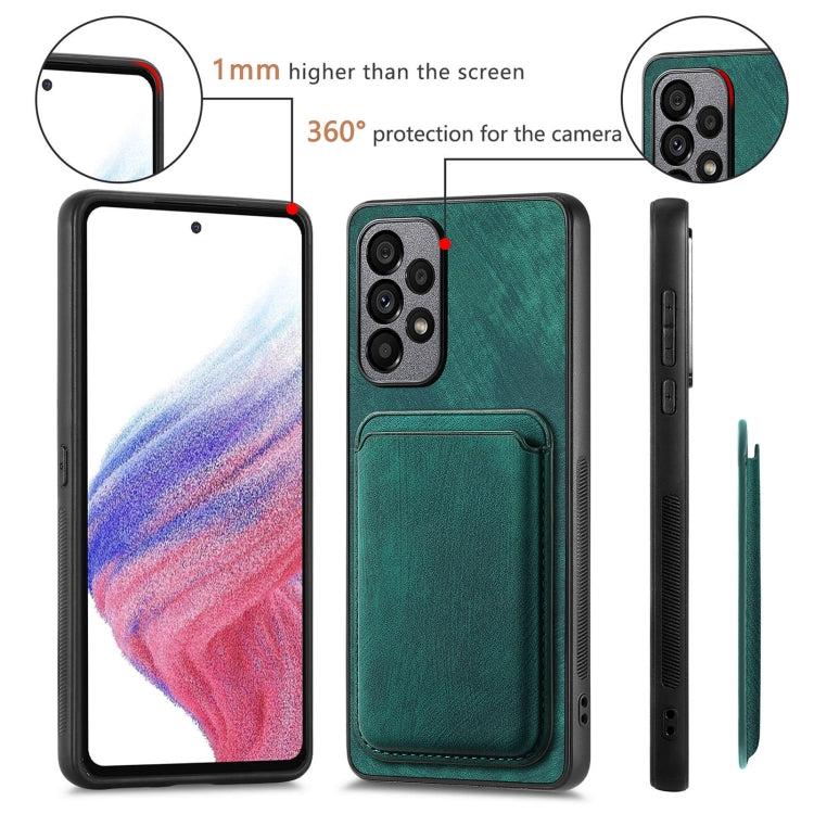 For Samsung Galaxy A53 Retro Leather Card Bag Magnetic Phone Case(Green) - Galaxy Phone Cases by buy2fix | Online Shopping UK | buy2fix