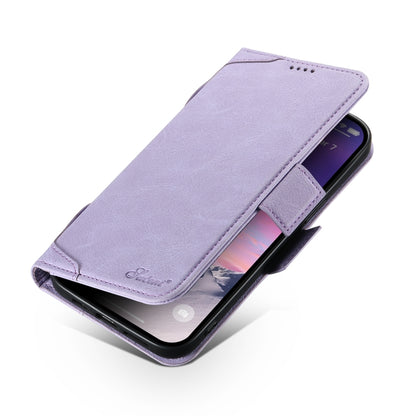 For iPhone 13 Pro Max SUTENI J07 Multifunctional Horizontal Flip Magsafe Leather Phone Case(Purple) - iPhone 13 Pro Max Cases by Suteni | Online Shopping UK | buy2fix