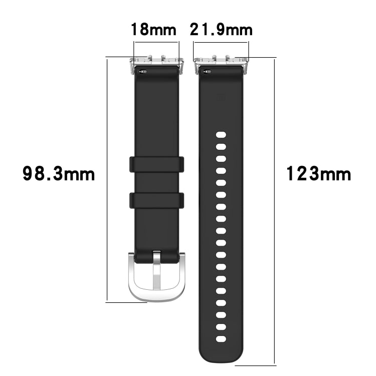 For Samsung Galaxy Fit 3 SM-R390 Metal Connector Liquid Glossy Silicone Watch Band(Green) - Watch Bands by buy2fix | Online Shopping UK | buy2fix