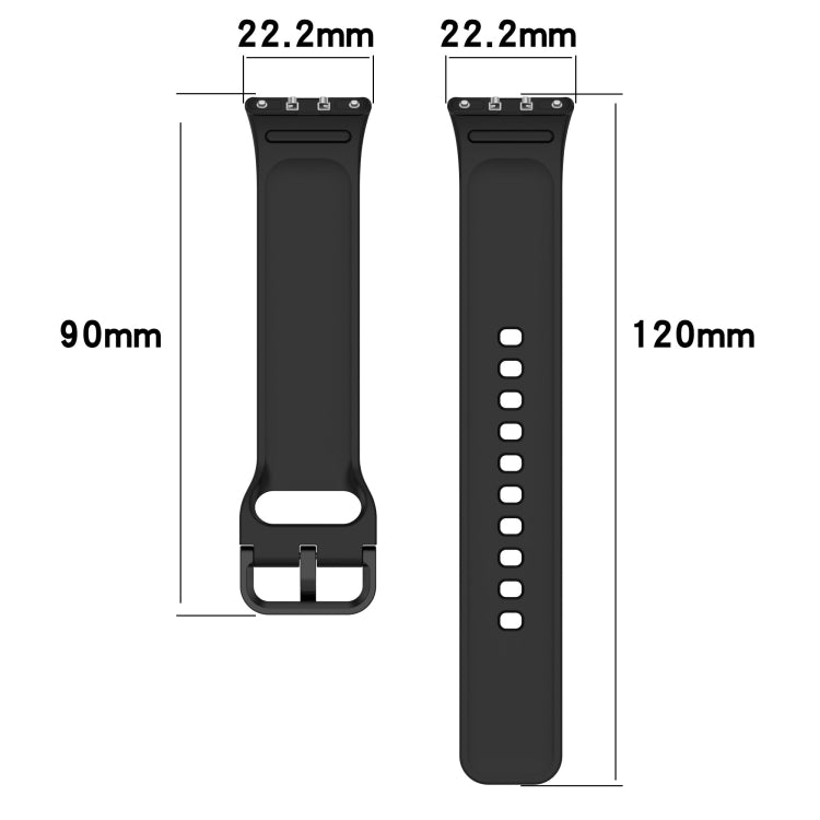 For Samsung Galaxy Fit 3 SM-R390 Solid Color Buckle Silicone Watch Band(Dark Gray) - Watch Bands by buy2fix | Online Shopping UK | buy2fix