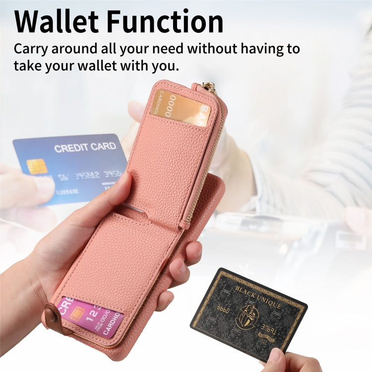 For Samsung Galaxy S23+ 5G Litchi Leather Oil Edge Ring Zipper Wallet Back Phone Case(Pink) - Galaxy S23+ 5G Cases by buy2fix | Online Shopping UK | buy2fix