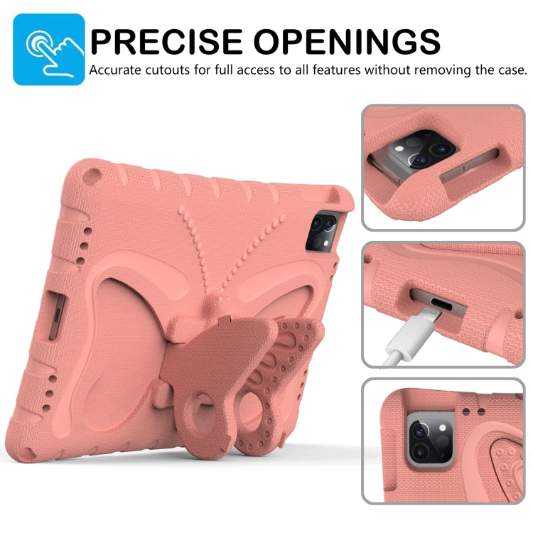 For iPad Air 11 2024 Butterfly Bracket EVA Shockproof Tablet Case(Pink Orange) - iPad Air 11 2024 Cases by buy2fix | Online Shopping UK | buy2fix