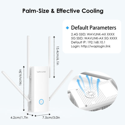 Wavlink WN583AX3 AX3000 Dual Band WiFi Repeater/AP/Router/Mesh Mode WiFi Extender, Plug:EU Plug - Wireless Routers by WAVLINK | Online Shopping UK | buy2fix