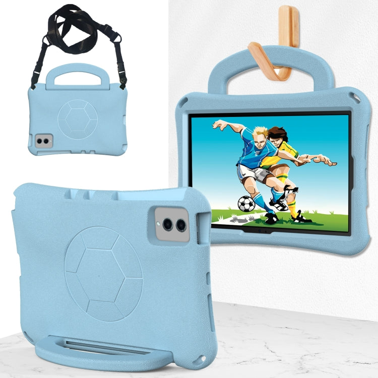 For Lenovo Tab M11 / Xiaoxin Pad 11 2024 Handle Football Shaped EVA Shockproof Tablet Case(Lighte Blue) - Lenovo by buy2fix | Online Shopping UK | buy2fix