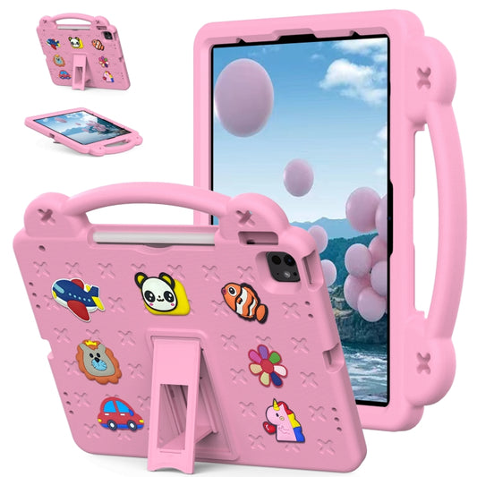 For iPad Pro 13 2024 Handle Kickstand Children EVA Shockproof Tablet Case(Pink) - iPad Pro 13 2024 Cases by buy2fix | Online Shopping UK | buy2fix