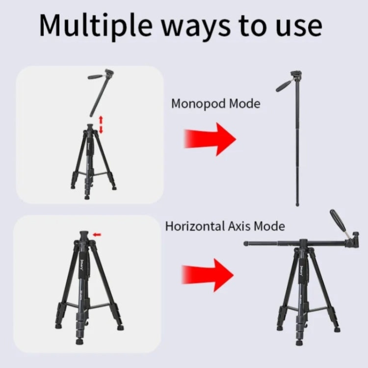 JMARY KP-2274 5-section Adjustable Monopod Multi-function Outdoor Photography Tripod - Tripods by Jmary | Online Shopping UK | buy2fix