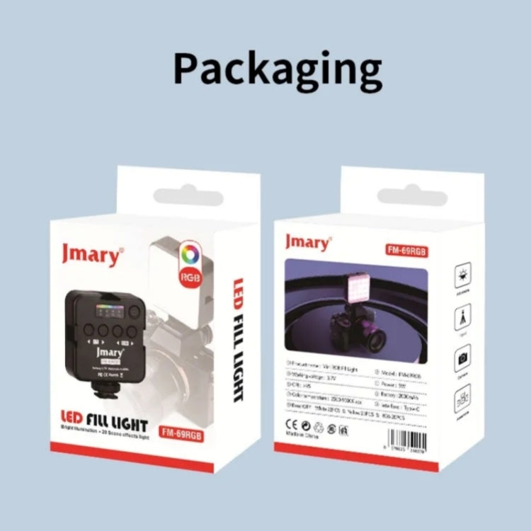 JMARY FM-69RGB Portable Mini RGB Video Light Camera Light Photography Lighting Lamp -  by Jmary | Online Shopping UK | buy2fix