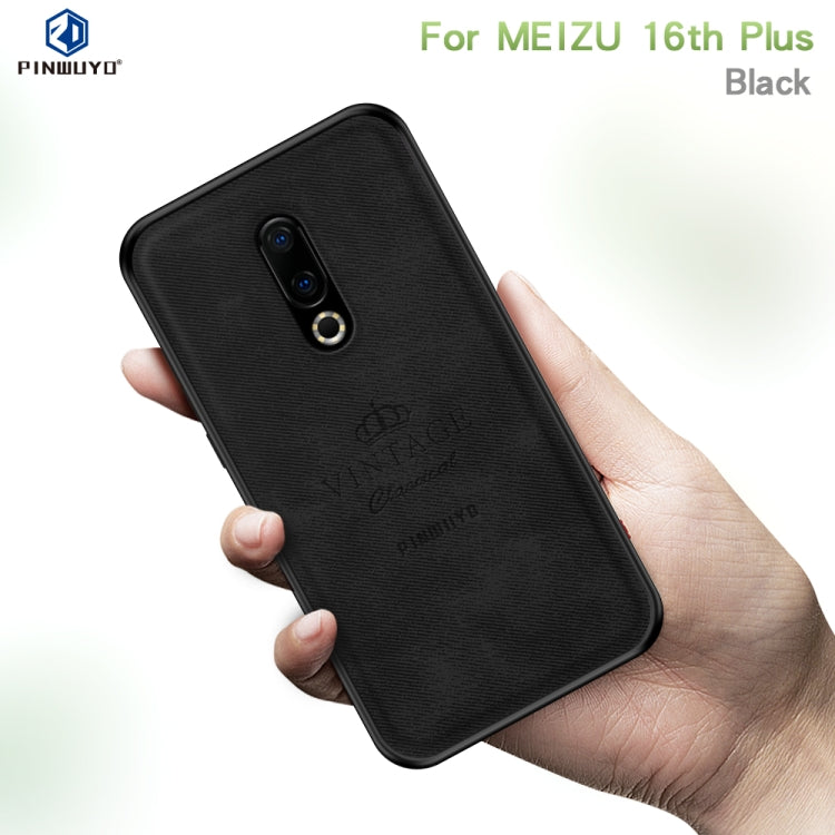 PINWUYO Shockproof Waterproof Full Coverage PC + TPU + Skin Protective Case for Meizu 16 Plus(Black) - Meizu by PINWUYO | Online Shopping UK | buy2fix