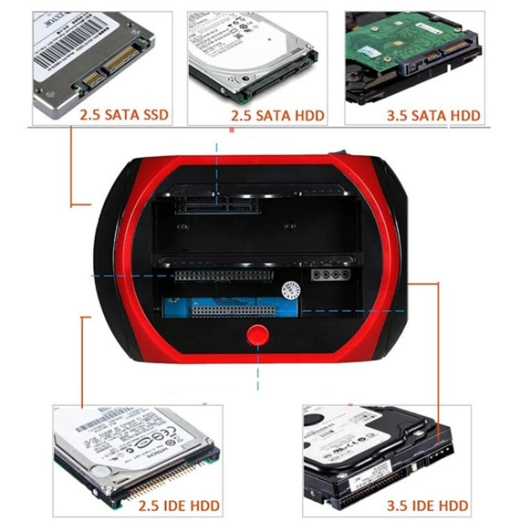 575D USB Hard Disk Holder Laptop Mobile Hard Disk Box 2.5 / 3.5inch SATA IDE HDD Base, Plug:US Plug - HDD Enclosure by buy2fix | Online Shopping UK | buy2fix