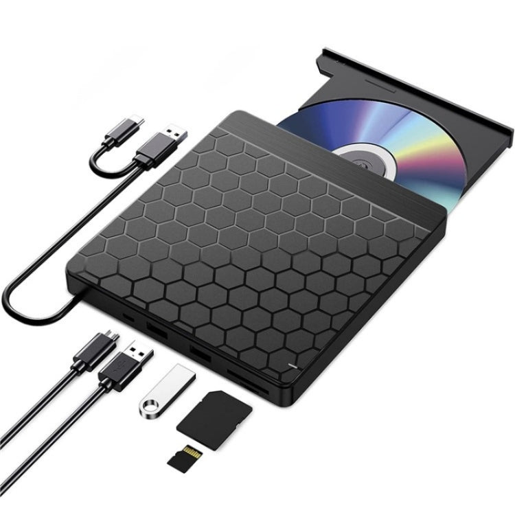 042  Football Pattern USB3.0 / Type-C Computer Laptop External Optical Drive Burner DVD Burner - Rewritable Drive by buy2fix | Online Shopping UK | buy2fix