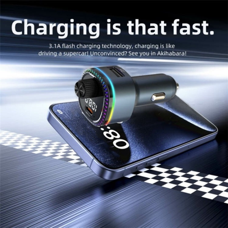 C58 Car MP3 Music Player Type-C + USB Car Charger Bluetooth Adapter FM Transmitter - Car Charger by buy2fix | Online Shopping UK | buy2fix