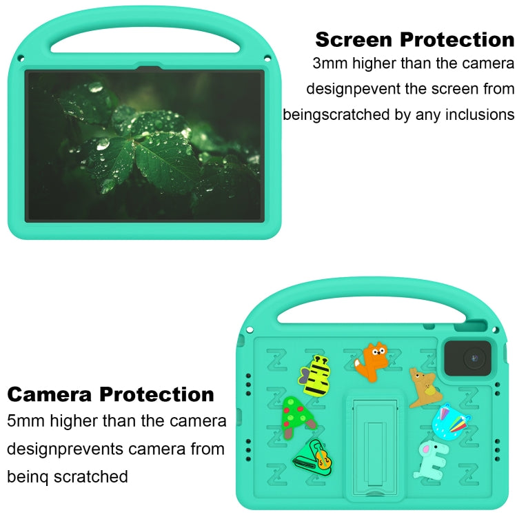 For Lenovo Tab M11 / Xiaoxin Pad 11 2024 Cartoon Sparrow EVA Shockproof Tablet Case(Glacier Green) - Lenovo by buy2fix | Online Shopping UK | buy2fix