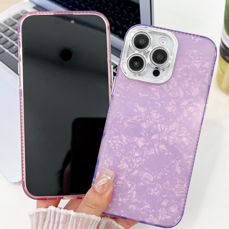 For iPhone 16 Pro Max Plating Glitter Texture TPU Phone Case with Lens Film(Purple Tinfoil Texture) - iPhone 16 Pro Max Cases by buy2fix | Online Shopping UK | buy2fix