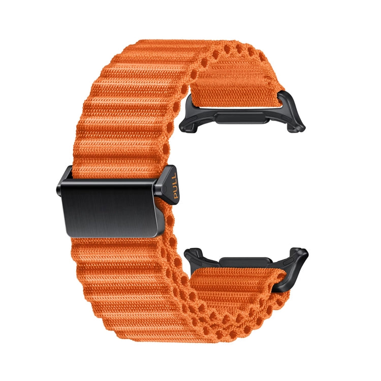 For Apple Watch Ultra 49mm Off Road Magnetic Buckle Braided Nylon Watch Band(Orange) - Watch Bands by buy2fix | Online Shopping UK | buy2fix