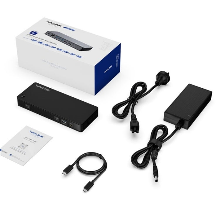 WAVLINK UTD22 Support 96W Laptop Charging USB4 Docking Station Dual Monitor USB-C Hub(UK Plug) -  by WAVLINK | Online Shopping UK | buy2fix