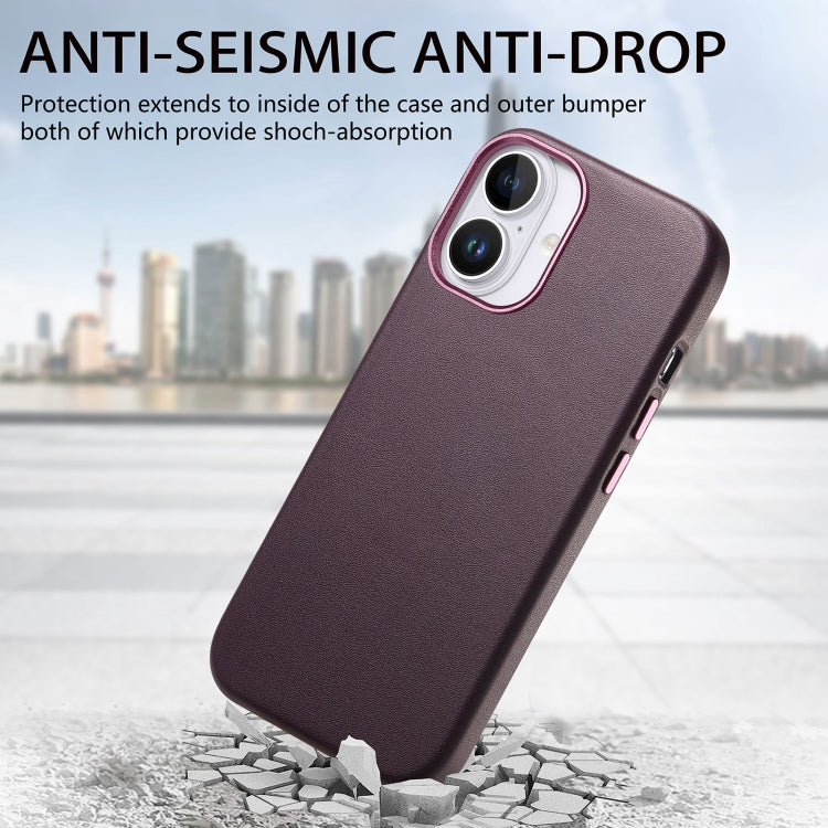 For iPhone 16 Plus Electroplated Metal Button Shockproof Phone Case(Purple) - iPhone 16 Plus Cases by buy2fix | Online Shopping UK | buy2fix