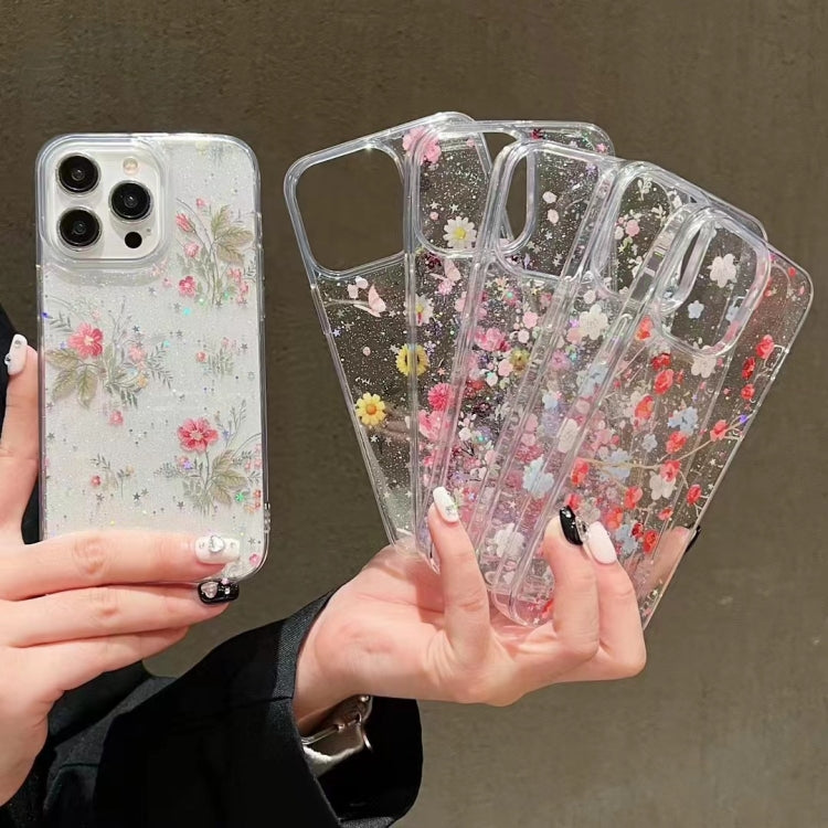 For iPhone 16 Pro Spring Garden Epoxy TPU Phone Case(F01 Love of Butterfly) - iPhone 16 Pro Cases by buy2fix | Online Shopping UK | buy2fix