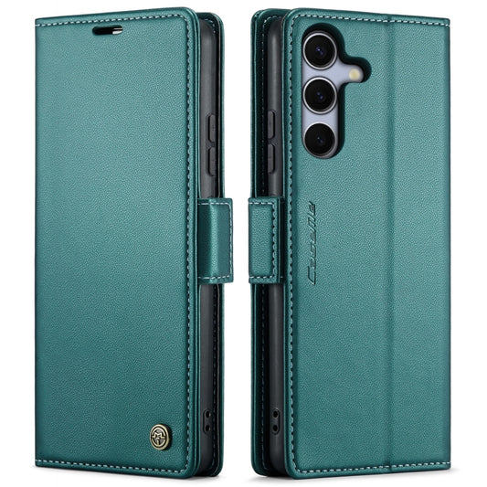 For Samsung Galaxy S25+ 5G CaseMe 023 Butterfly Buckle Litchi Texture RFID Anti-theft Leather Phone Case(Green) - Galaxy S25+ 5G Cases by CaseMe | Online Shopping UK | buy2fix