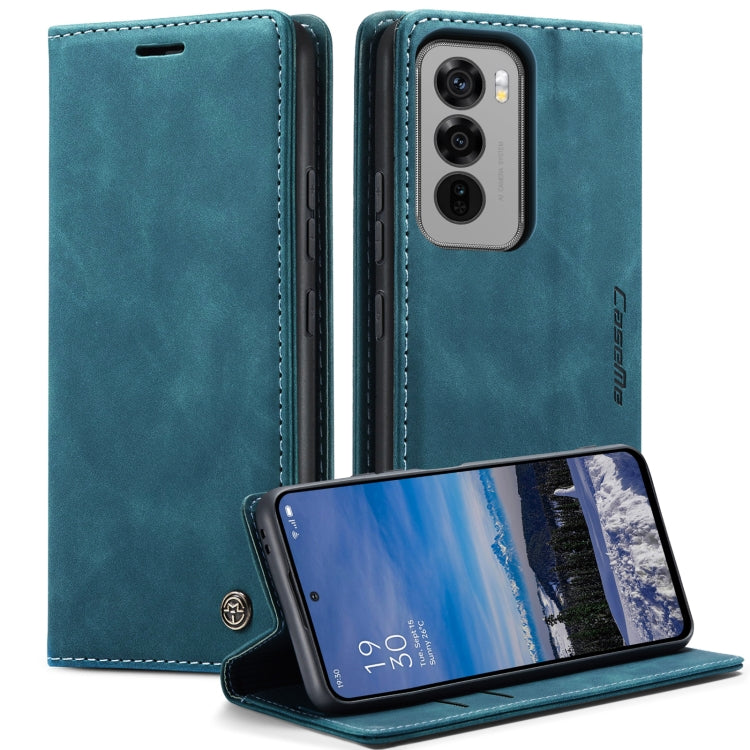 For OPPO Reno12 5G Global CaseMe 013 Multifunctional Horizontal Flip Leather Phone Case(Blue) - Reno12 Cases by CaseMe | Online Shopping UK | buy2fix