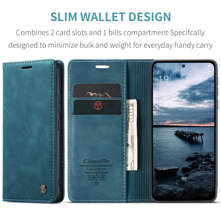 For OPPO Reno12 Pro 5G Global CaseMe 013 Multifunctional Horizontal Flip Leather Phone Case(Blue) - Reno12 Pro Cases by CaseMe | Online Shopping UK | buy2fix