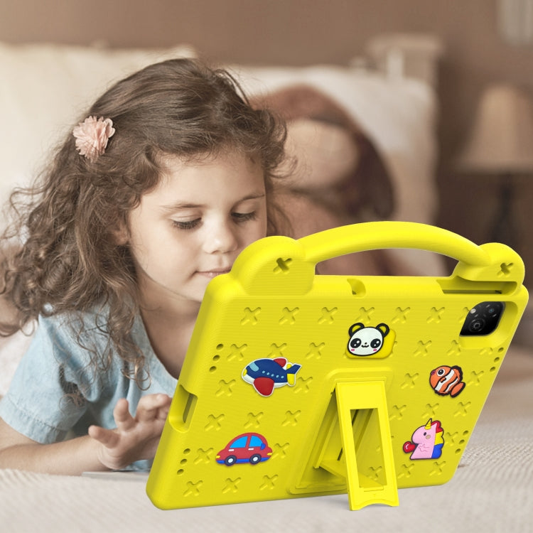 For Infinix Xpad 11 X1101 2024 Handle Kickstand Children EVA Shockproof Tablet Case(Yellow) - Others by buy2fix | Online Shopping UK | buy2fix