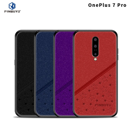 PINWUYO Full Coverage Waterproof Shockproof PC+TPU+PU Protective Case for Oneplus7 pro(Red) - OnePlus Cases by PINWUYO | Online Shopping UK | buy2fix