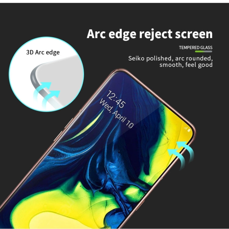 PINWUYO 9H 3D Curved Tempered Glass Film for Galaxy A30 （black） - Galaxy Tempered Glass by PINWUYO | Online Shopping UK | buy2fix