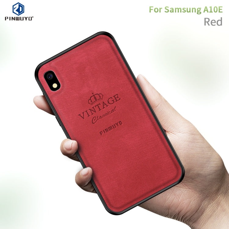 PINWUYO Shockproof Waterproof Full Coverage PC + TPU + Skin Protective Case  for Galaxy A10e(Red) - Galaxy Phone Cases by PINWUYO | Online Shopping UK | buy2fix