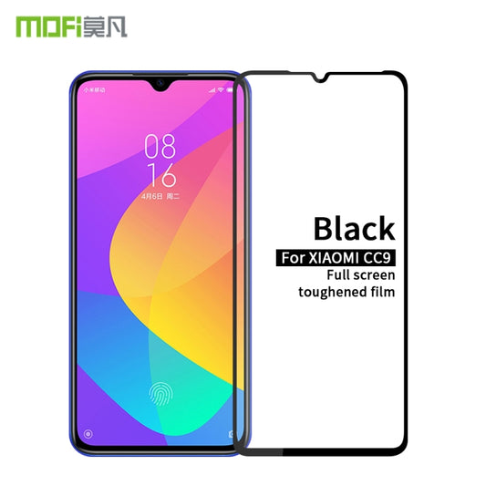 MOFI 9H 2.5D Full Screen Tempered Glass Film for Xiaomi Mi CC9(Black) -  by MOFI | Online Shopping UK | buy2fix