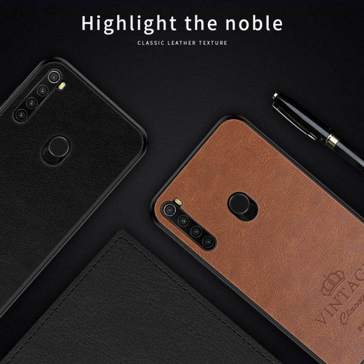 For Xiaomi RedMi Note 8 PINWUYO Pin Rui Series Classical Leather, PC + TPU + PU Leather Waterproof And Anti-fall All-inclusive Protective Shell(Brown) - Xiaomi Cases by PINWUYO | Online Shopping UK | buy2fix